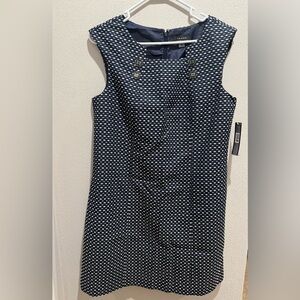 Tahari NWT Navy and White Dress